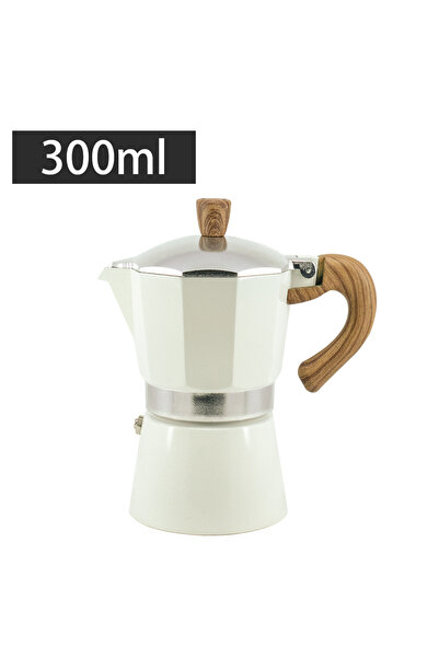 Choice white-big Classic coffee mha pot with handle, reusable filter, manual ...