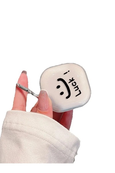 Choice غطاء حماية لسماعات Galaxy Buds FE باللون الأسود بتصميم Luck Smile لسما...