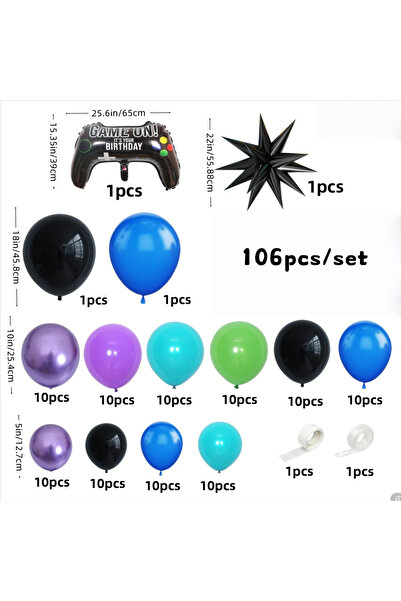 Choice Other As Picture Multicolor 106Pcs Game Theme Balloon Arch Set, Game C...