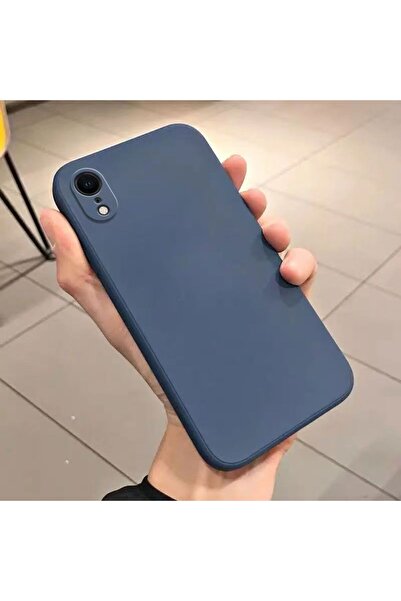 Choice جراب سيليكون سائل أزرق داكن لهاتف iPhone XR، متوافق مع iPhone XR وX وX...