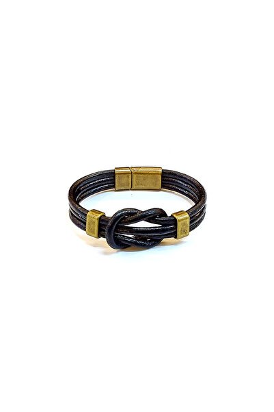 HER ŞEY NOTA www.herseynota.com Shadow Knot – Leather Men's Bracelet-1460