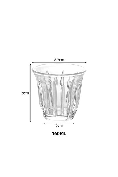 Choice كوب قهوة زجاجي شفاف مقاوم للحرارة، متوفر بسعات 160 مل، 90/130/160/200 ...