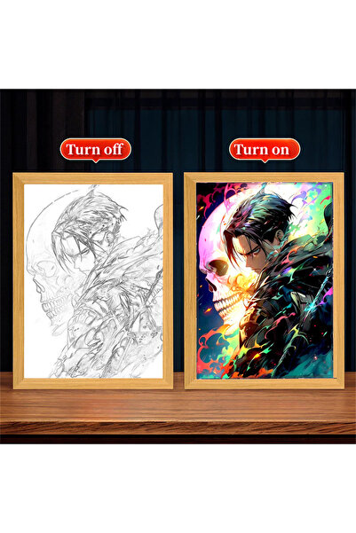 Choice AOT 05-A5 Anime Attack on Titan Night Light Painting Picture Frame Roo...