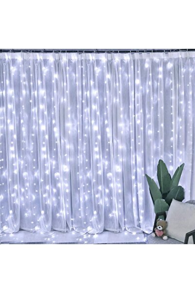 Choice ستارة نافذة بيضاء مضيئة تعمل بمنفذ USB، مقاس 3x3 متر، مع جهاز تحكم عن ...