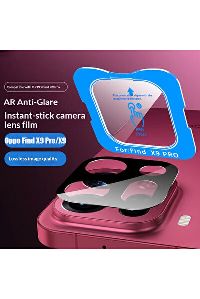 Choice واقي عدسة كاميرا أسود من الزجاج المقوى لهاتف أوبو فايند إكس 9 برو، لاص...