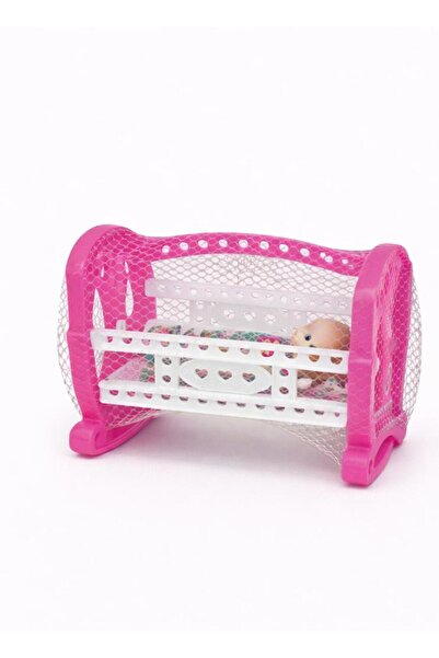 NASYONEL TOYS Oyuncak Bebek Beşiği – Mini Sallanan Beşik – Kız Çocuk Evcilik ...