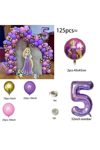 Choice كما هو موضح في الصورة، ٥ كرات ديزني رابونزيل أميرة، زينة حفلات أعياد ا...