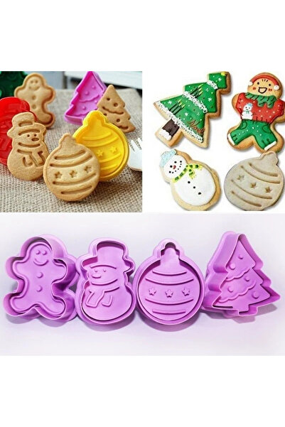 Choice 4Pcs/set Kitchen New Cookie Biscuit Fondant Mold Silicone Cookie Bakin...