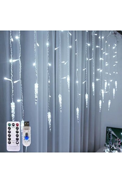 Choice 7M 162LED-27 Strand white 2025 Christmas Holiday USB LED Icicle Curtai...