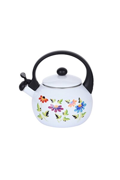 Kamille Whistling Kettle, Enamel Steel, 2.2L, Multicolor
