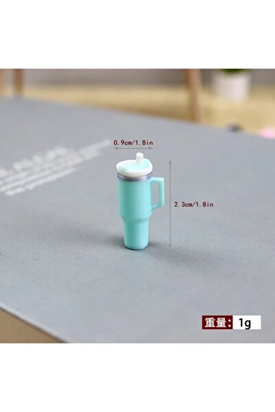 Choice4 blue Cute 1pcs 1/12 Miniature Dollhouse Straw Insulated Water Cup Mod...