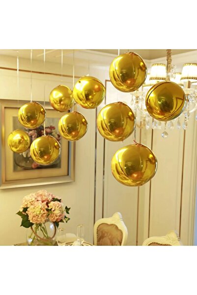 Choice 10inch Gold 10PCS/pACK 10Inch 4D Round Foil Balloons - Glowing Metalli...