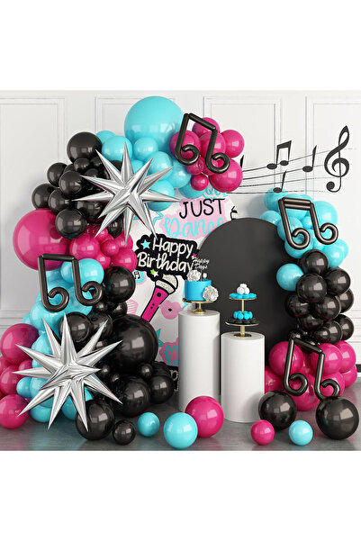 Choice زينة أخرى لحفلات أعياد الميلاد من تيك ميوزيك، إكليل بالونات باللون الو...