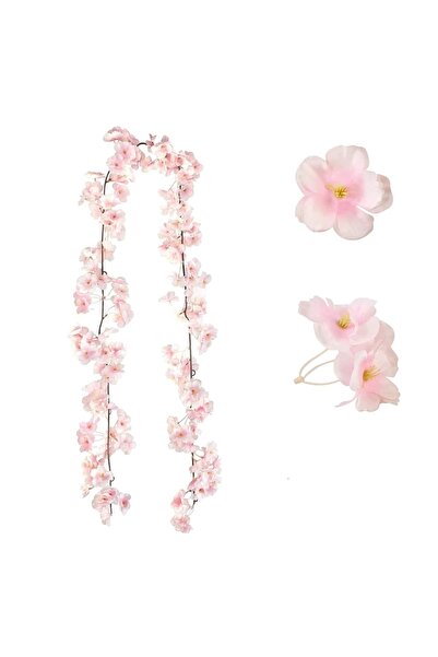 Choice زينة زهور الكرز الاصطناعية باللون الوردي، قطعة واحدة، مثالية لعيد الحب...