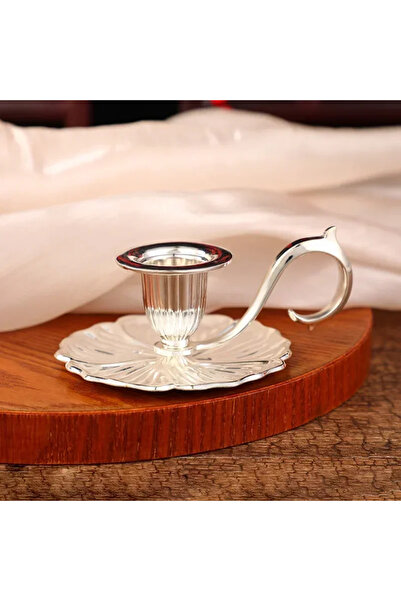 Choice حامل شموع فضي على الطراز الأوروبي، مناسب لعيد الحب، حامل شموع يدوي برأ...