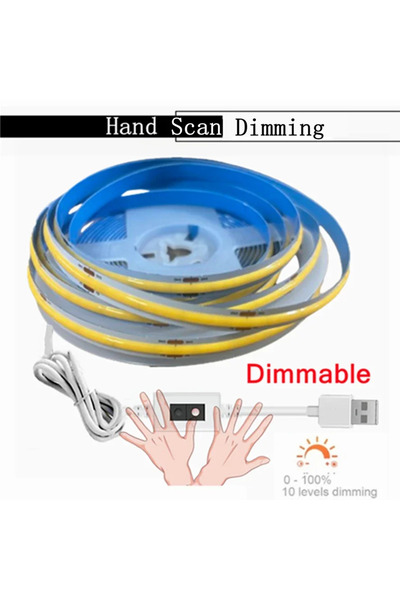 Choice شريط إضاءة LED من نوع COB بطول 5 أمتار، يعمل بجهد 5 فولت ومنفذ USB، بق...