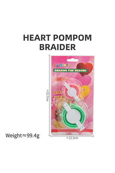 Choice 1 set 2pcs/set Heart Shape Pom Pom Maker Fluff Ball Weaver Knitting To...