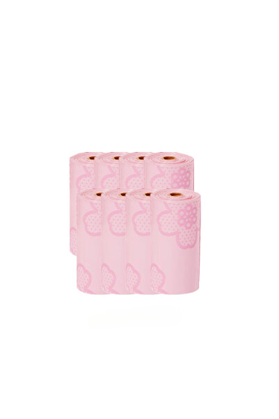 Choice مجموعة أكياس جمع فضلات الحيوانات الأليفة المحمولة، مزينة بزهرة وردية، ...