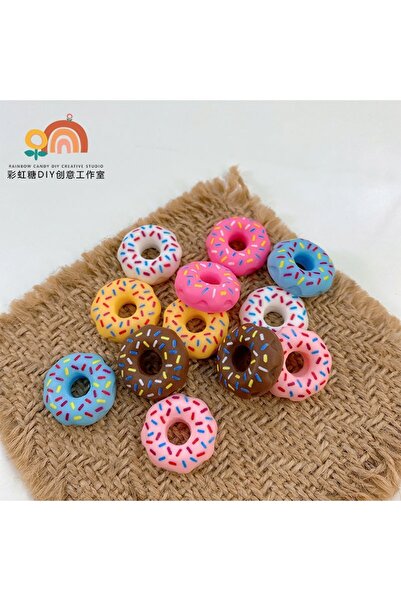 Choice ١٠ قطع من الدونات المصغرة متعددة الألوان، تشكيلة متنوعة، ثلاثية الأبعا...
