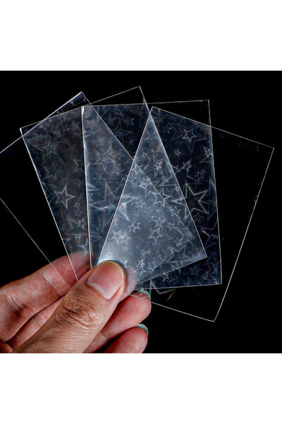 Choice فايف بوينت ستار، 50 قطعة، أغطية بطاقات شفافة لحماية الصور والبطاقات، م...