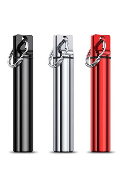 Choice علبة معدنية محمولة متعددة الألوان لحفظ أعواد الأسنان، 3 قطع، حافظة جيب...