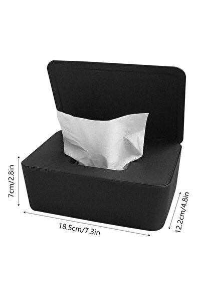 Choice Black Dustproof Wet Tissue Box with Lid Baby Nappy Wet Tissue Storage ...