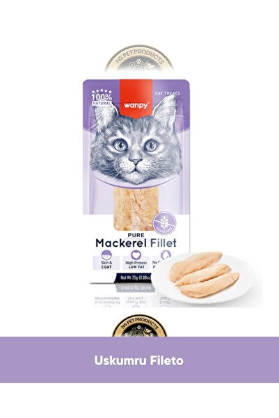 Wanpy Uskumru Fileto Kedi Ödül Maması 25 gr