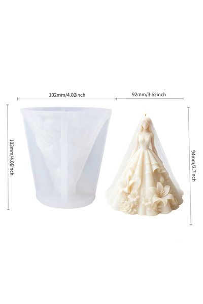 Choice wedding dress Wedding candle molds, exquisite wedding-themed designs, ...