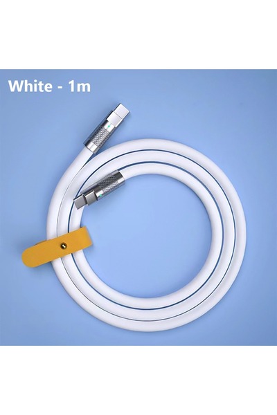 Choice كابل شحن سريع أبيض - 1 متر، 100 واط، متوفر بأطوال 1 متر، 1.5 متر، و2 م...