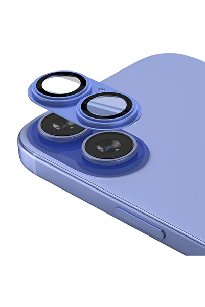 Choice9 For iP 16 16Plus Blue Metal Camera Glass For IPhone 16 Plus Metal Cam...