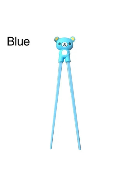 Choice Blue Set Cute Bear Chopsticks Kids Toddler For Kids Learning Training ...