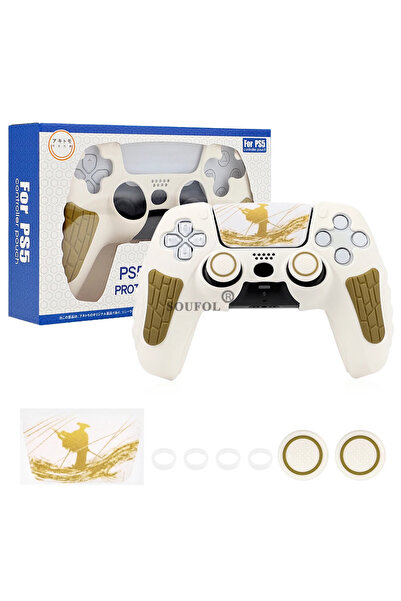 Choice غطاء حماية سيليكوني مانع للانزلاق بتصميم ألعاب باللونين الأصفر والأبيض...