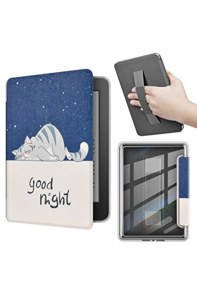 Choice RS23CV 2024 6 inch Wanan Cat Clear Back Smart Case For New Kindle Pape...