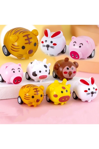 Choice ٢٠ قطعة، ١٠-٣٠ قطعة، سيارات كرتونية لطيفة على شكل حيوانات قابلة للسحب ...