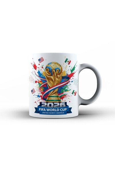 GIFTS4ALL Cană ceramică Campionatul Mondial de Fotbal 2026 – Model 2 ,cadou p...