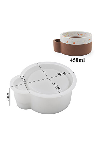 Choice قالب سيليكون لشموع الخرسانة، قطعة واحدة، مع فتحة لإشعال النار، سعة عال...