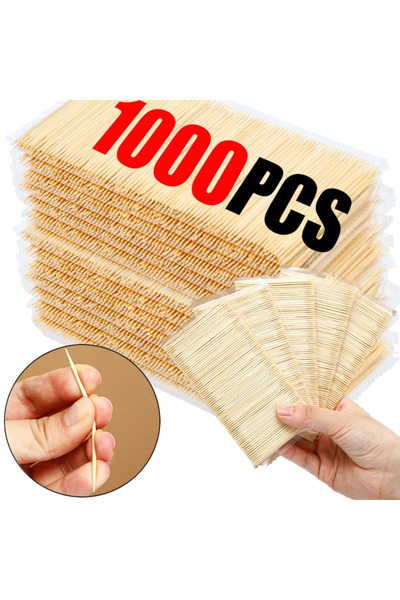 Choice 1000 قطعة من أعواد الأسنان ذات الرأسين للاستخدام مرة واحدة، مصنوعة من ...