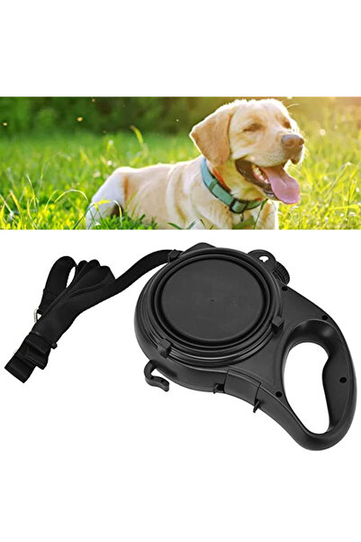 Choice طوق كلاب متعدد الوظائف أسود اللون مزود بوعاء زجاجة ماء مدمج وموزع أكيا...