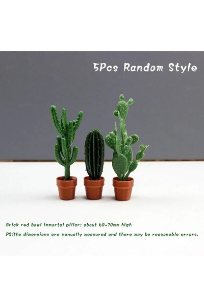 Choice مجموعة من 5 قطع متنوعة، 5 قطع، نموذج مصغر لبيت الدمى بمقياس 1:12، نبات...