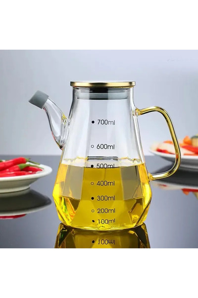 Choice 700ml 500/700/900ml Diamond Glass Oil Pots Leak Proof Oil Pot with Sca...