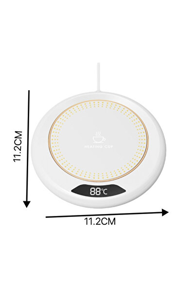 Choice White 1pc Intelligent constant temperature heating coaster heater,with...