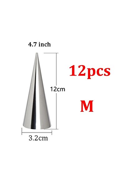 Choice Heart 12pcs 6/12/24pcs Conical Tubes Cream Molds Bread Moulds Stainles...