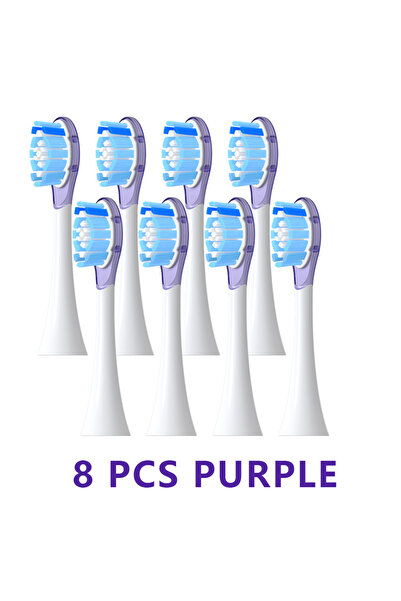 choice2 8 purple A3 8 pcs Replacement Brush Heads for Philip Diamond series H...