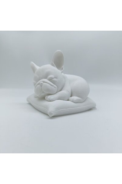 Choice تمثال كلب بولدوغ أبيض نائم، على شكل وسادة، مصمم لمحبي الكلاب، ديكور منزلي