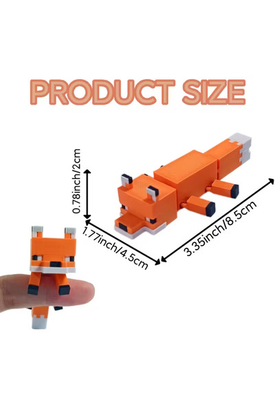 Choice قطعة واحدة من مجسم الثعلب البلاستيكي ثلاثي الأبعاد ليست سهلة الكسر، وه...