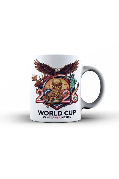 GIFTS4ALL Cană ceramică Campionatul Mondial de Fotbal 2026 – Model 4 ,cadou p...
