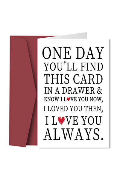 Choice 20.8x13.7cm 1Card with Envelope Heartfelt Love Anniversary Card, I Lov...