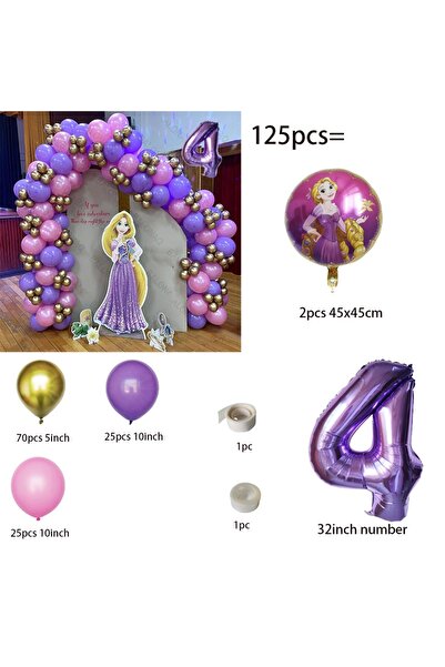 Choice كما هو موضح في الصورة، 4 كرات ديزني رابونزيل أميرة، زينة حفلات أعياد ا...