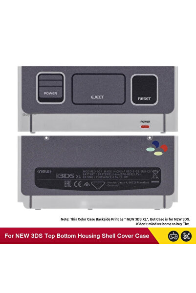 Choice Gray Gray COLOR Replacement Front Back Faceplate Cover For NEW 3DS Cov...