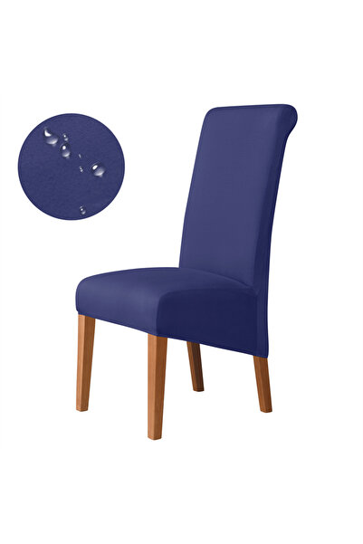 Choice 1PC A8 Navy blue 1Pc Solid Color Chair Cover Elastic XL Size Dining Ch...